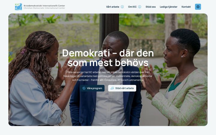 Screenshot of kicsweden.org