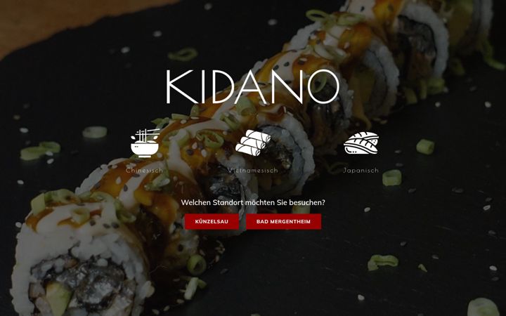 Screenshot of kidano-restaurant.de
