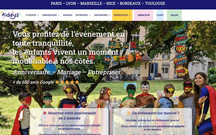 Screenshot of kidays.fr