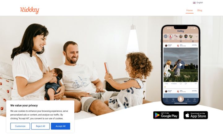 Screenshot of kidday.com