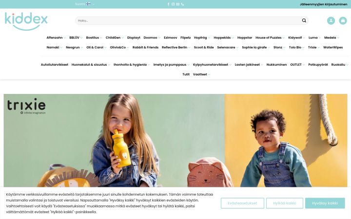 Screenshot of kiddexshop.fi