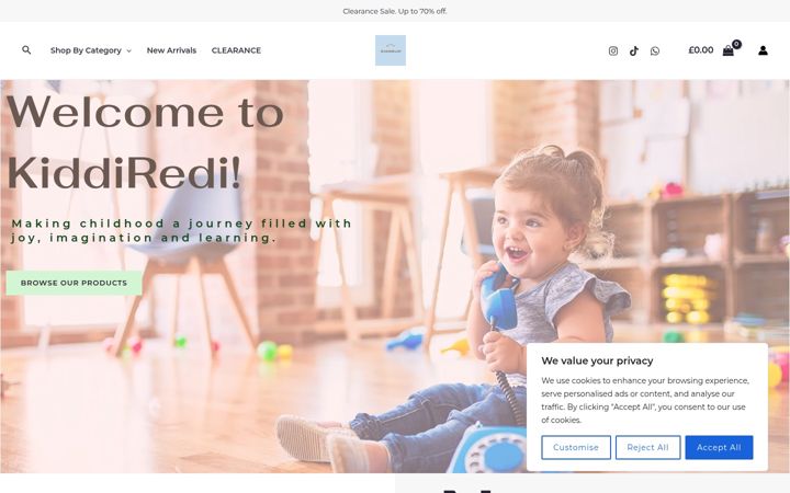 Screenshot of kiddiredi.com