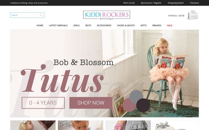 Screenshot of kiddirockersboutique.com