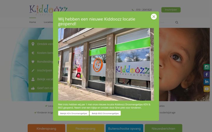 Screenshot of kiddoozz.nl