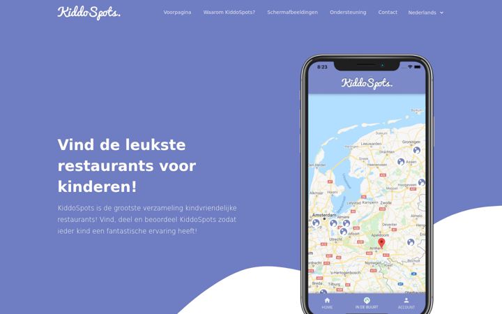 Screenshot of kiddospots.com