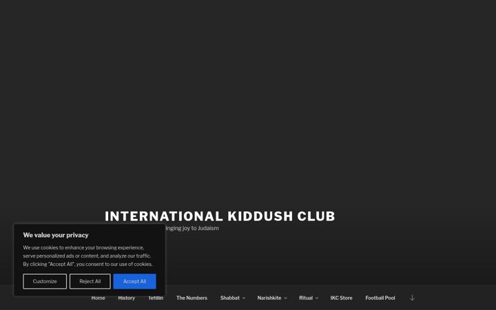 Screenshot of kiddushclub.org
