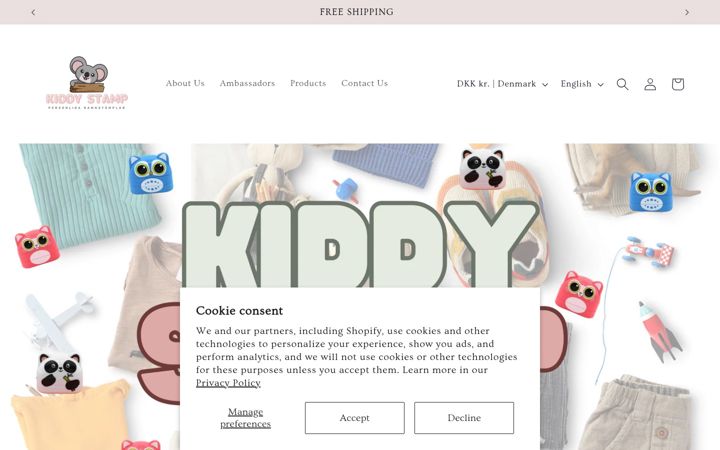 Zrzut ekranu kiddystamp.com