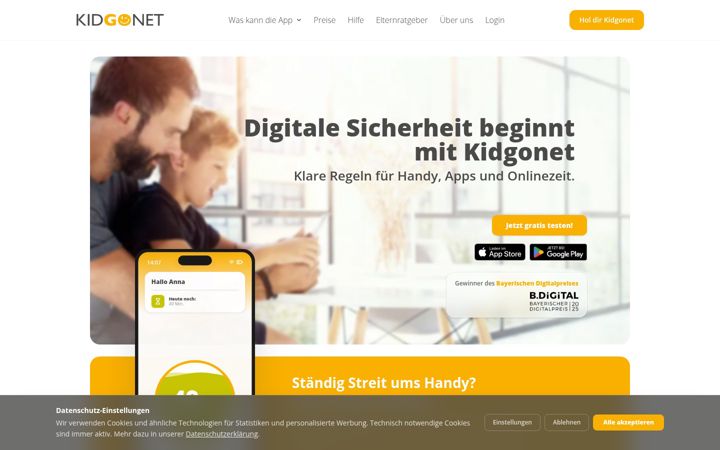 Screenshot of kidgonet.de