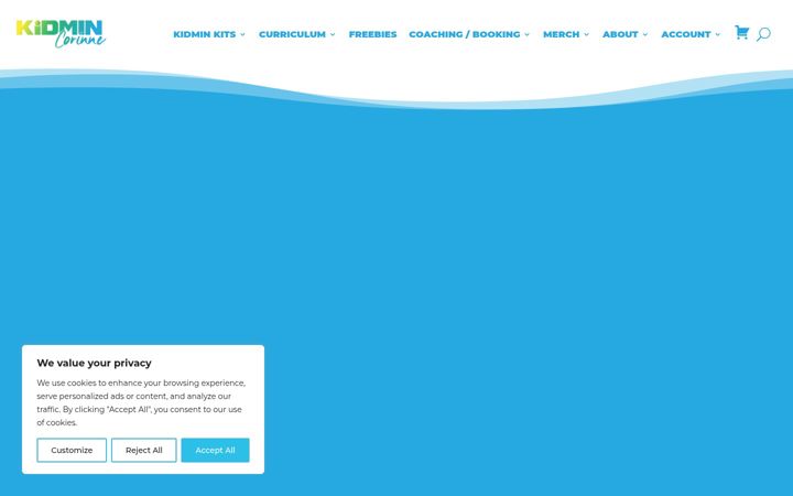 Screenshot of kidmincorinne.com