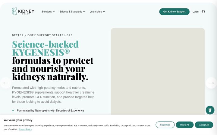 Screenshot of kidneycoach.com