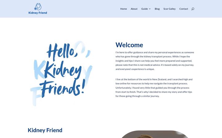 Screenshot of kidneyfriend.com