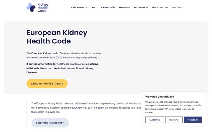 Screenshot of kidneyhealthcode.eu