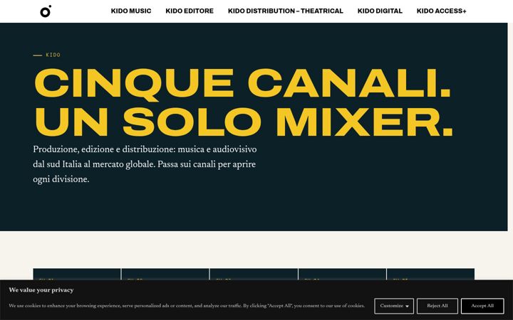 Screenshot of kidomusic.com