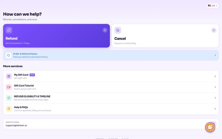 Screenshot of kidream.ai
