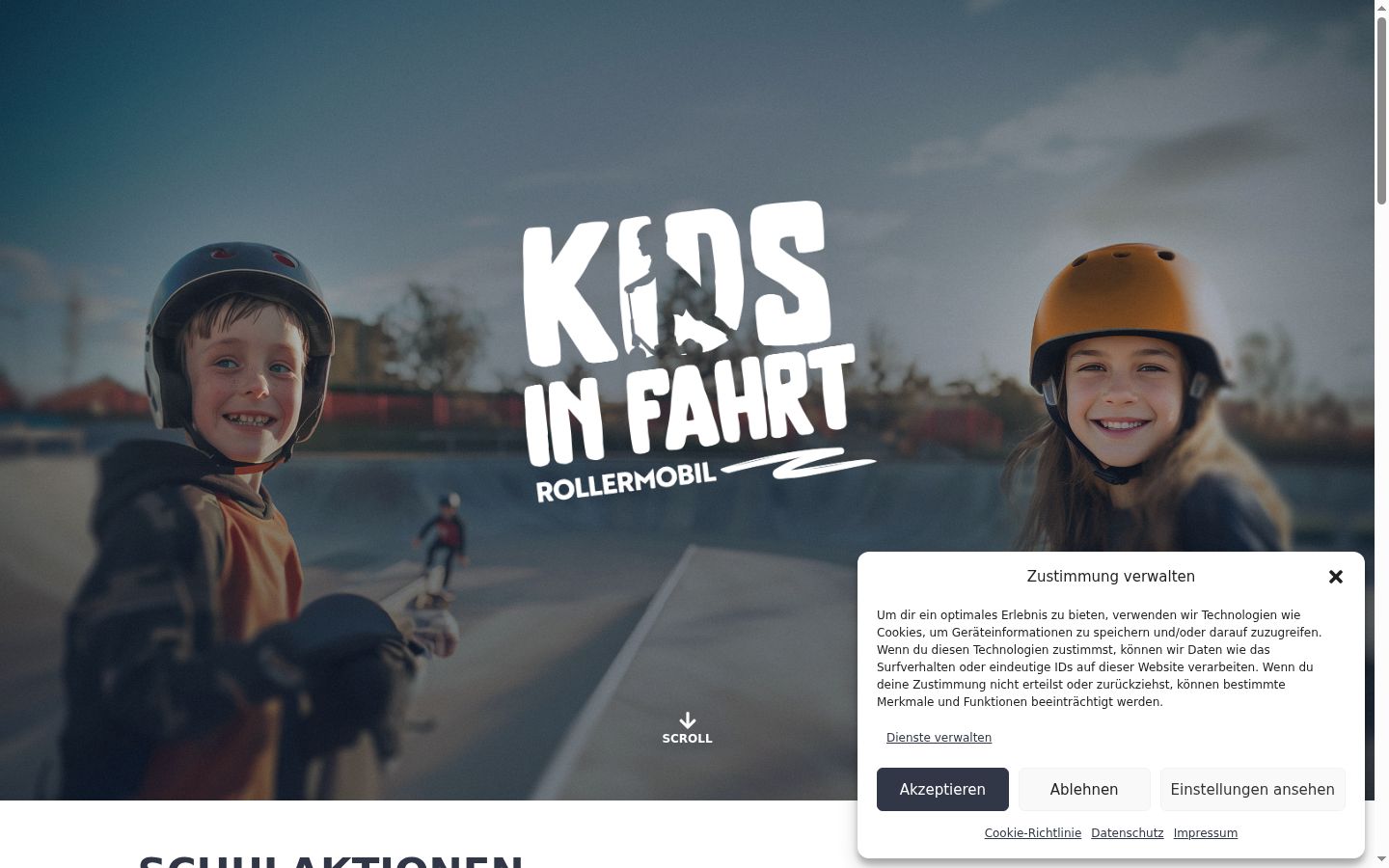 Screenshot van de toestemmingsbanner zoals getoond vóór enige interactie