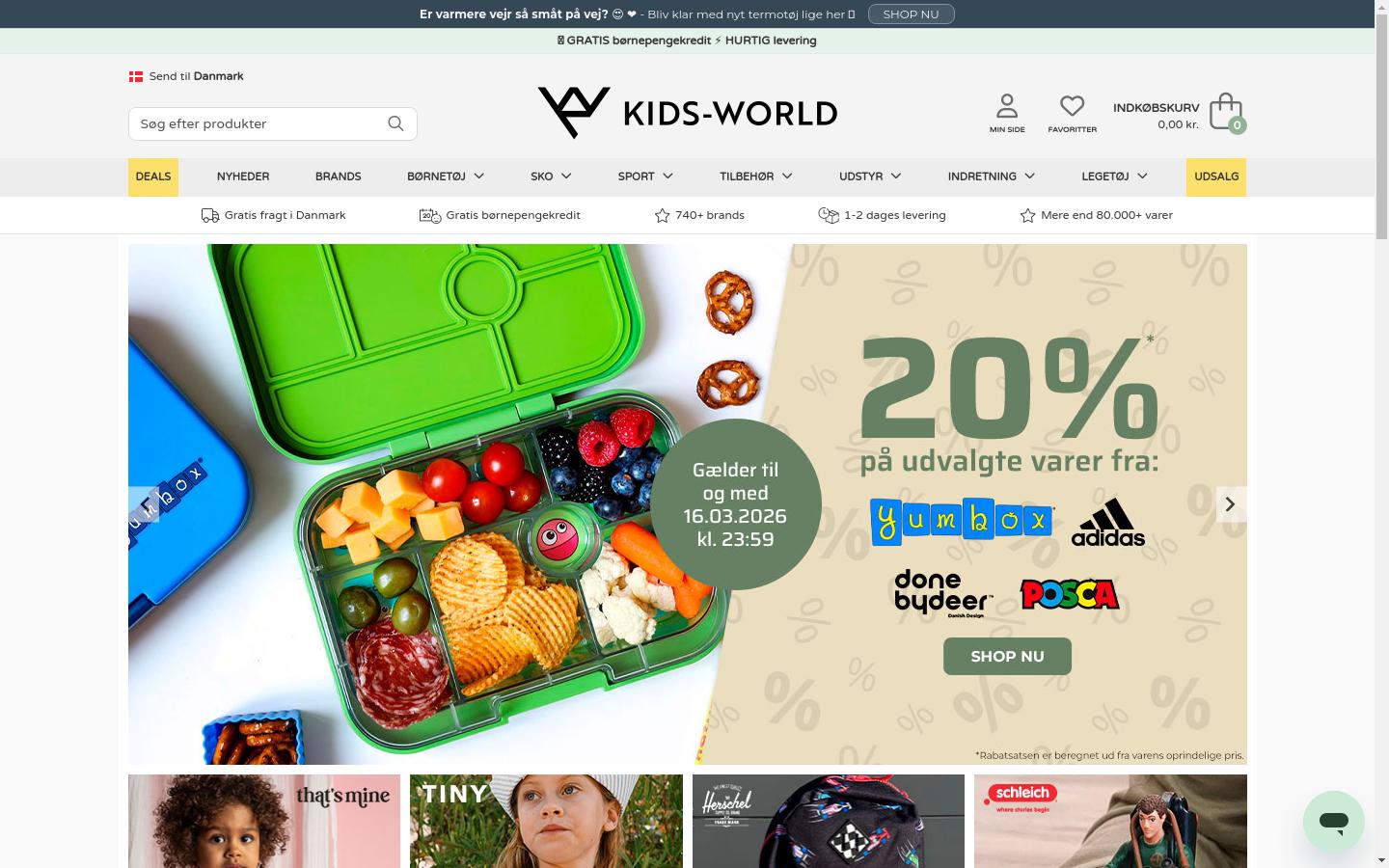 Screenshot of kids-world.dk