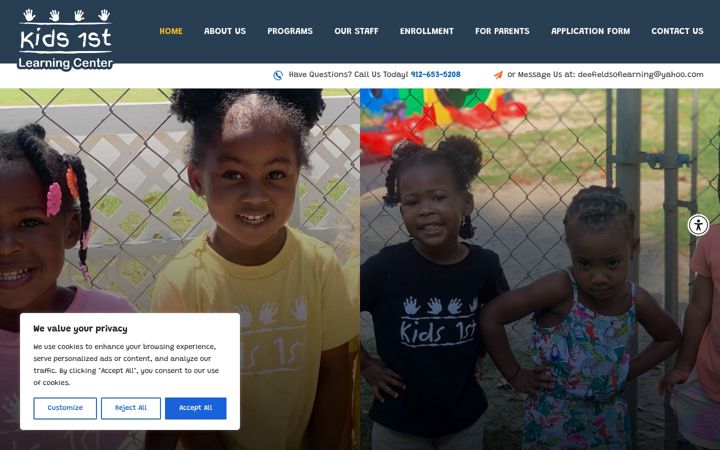 Screenshot of kids1stlearningcenterga.com