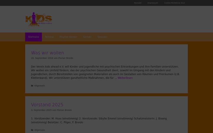 Screenshot of kidsahead.de