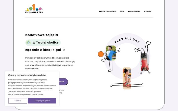 Screenshot of kidsathletes.pl