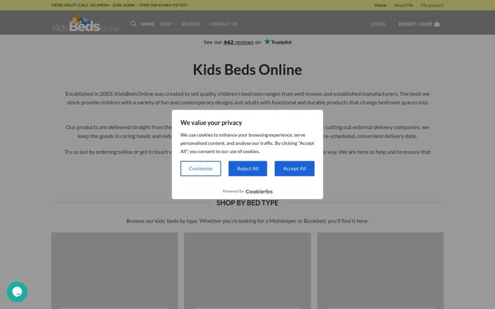 Screenshot of kidsbedsonline.co.uk