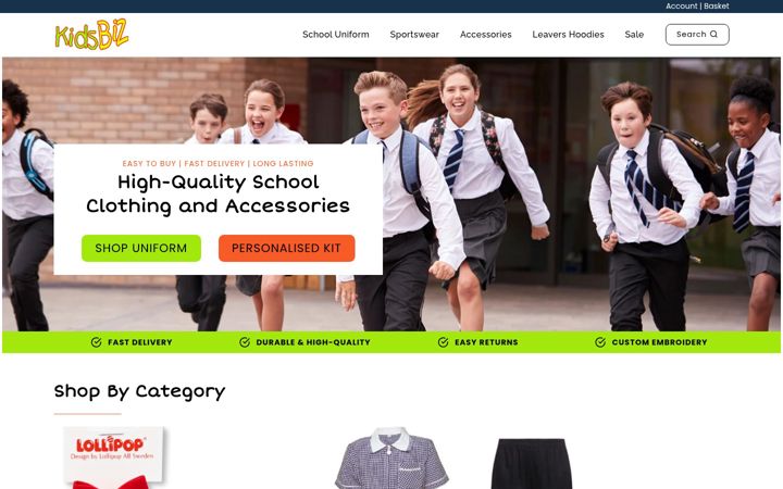 Screenshot of kidsbiz.co.uk