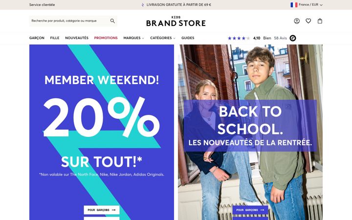 Screenshot of kidsbrandstore.fr