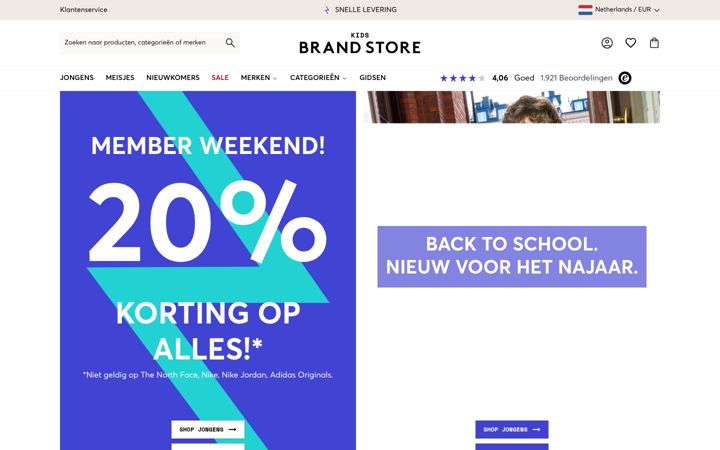 Screenshot of kidsbrandstore.nl