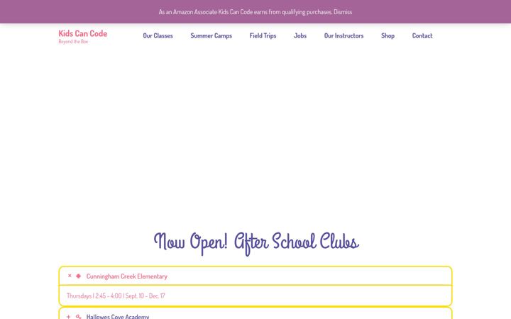 Screenshot of kidscancodejax.com