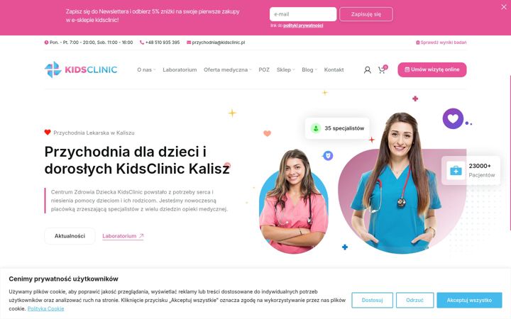 Screenshot of kidsclinic.pl