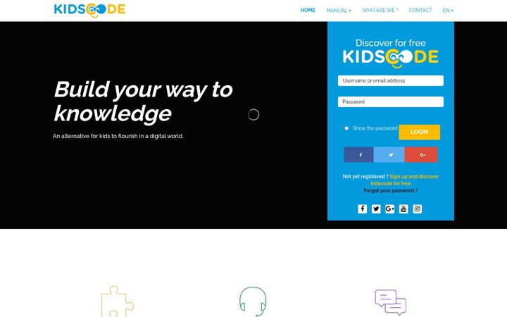 Screenshot of kidscode.com