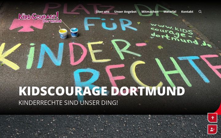 Screenshot of kidscourage-dortmund.de