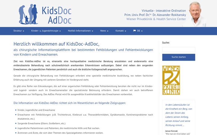 Screenshot of kidsdoc.at