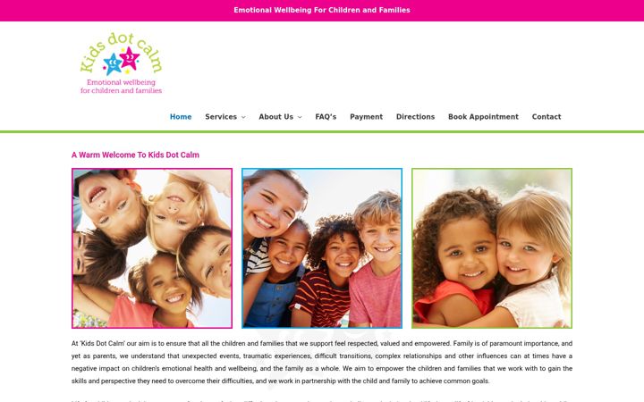 Screenshot of kidsdotcalm.com