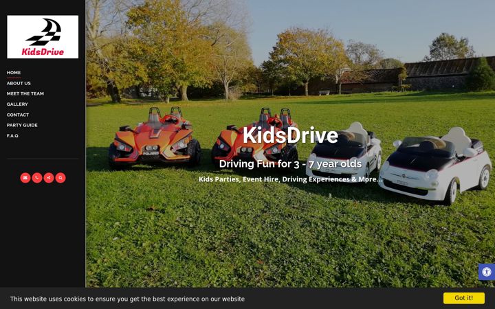 Screenshot of kidsdrive.co.uk