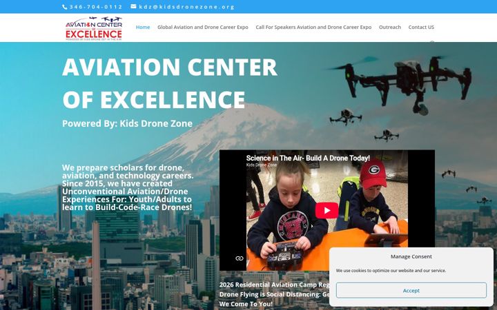 Screenshot of kidsdronezone.org