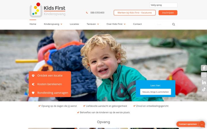 Screenshot of kidsfirst.nl