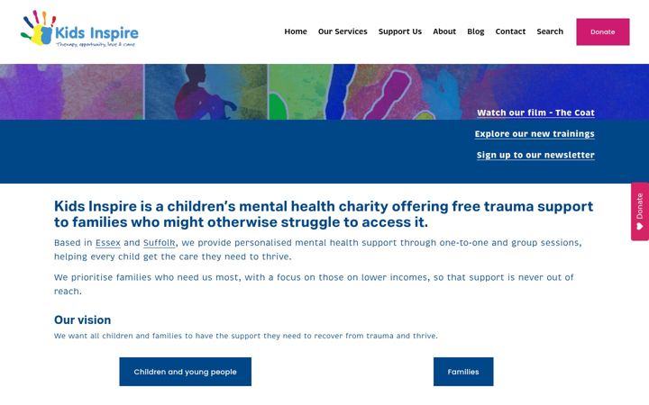 Screenshot of kidsinspire.org.uk