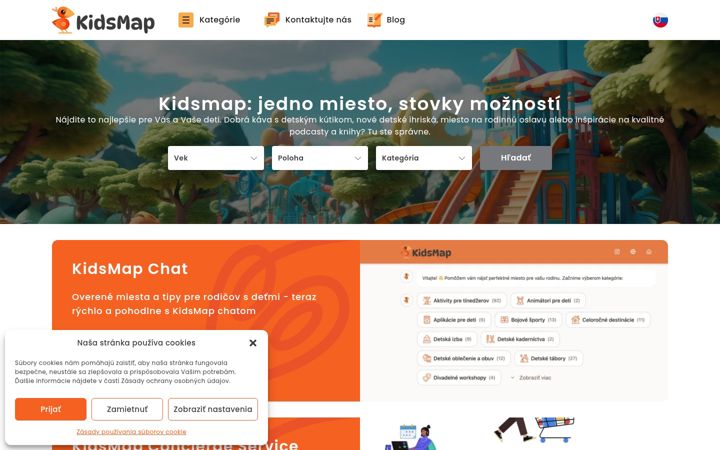 Screenshot of kidsmap.com