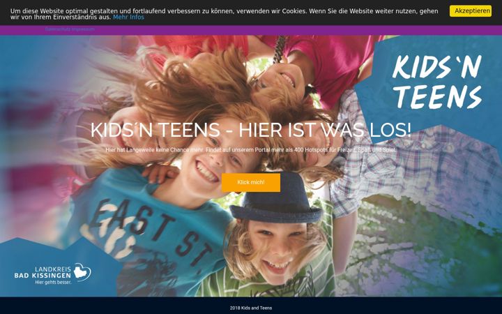 Screenshot of kidsnteens.de