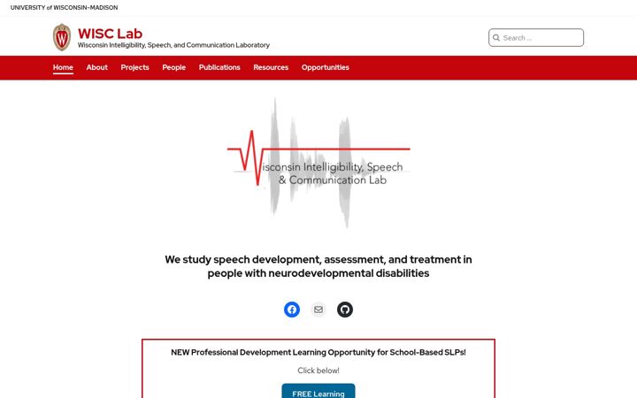 Screenshot of kidspeech.wisc.edu
