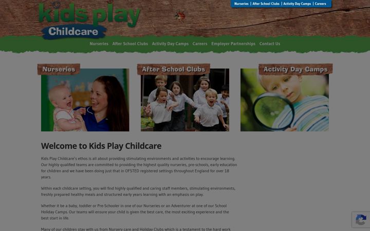Screenshot of kidsplaychildcare.co.uk
