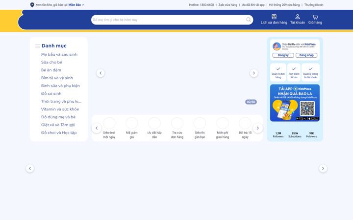 Screenshot of kidsplaza.vn