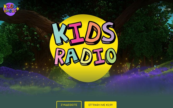 Screenshot of kidsradioplus.com