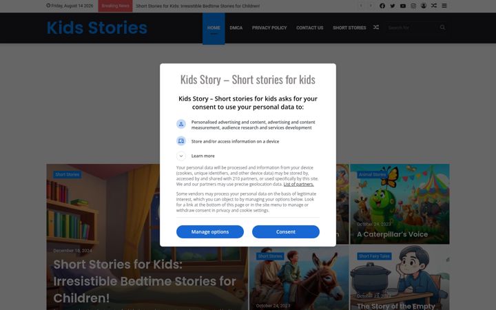 Screenshot of kidsstory.org