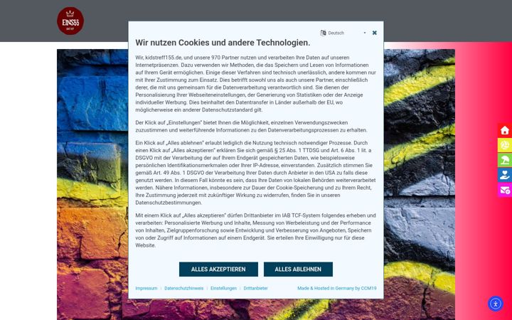 Screenshot of kidstreff155.de