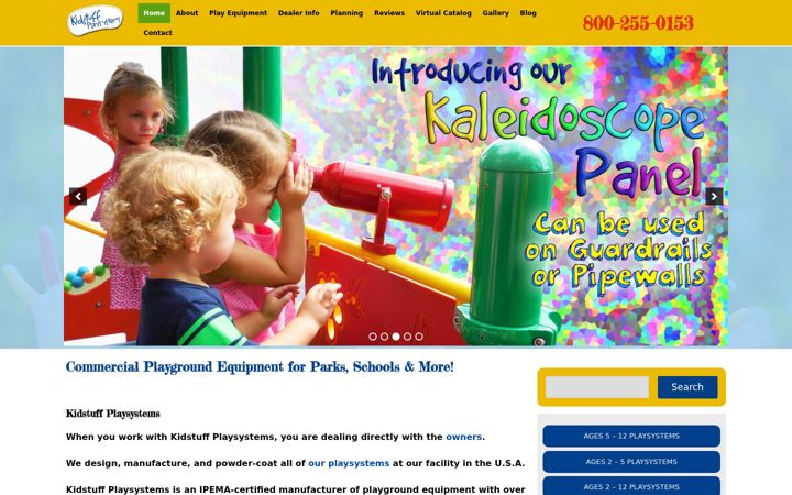 Screenshot of kidstuffplaysystems.com