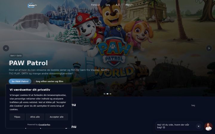 Screenshot of kidstv.dk