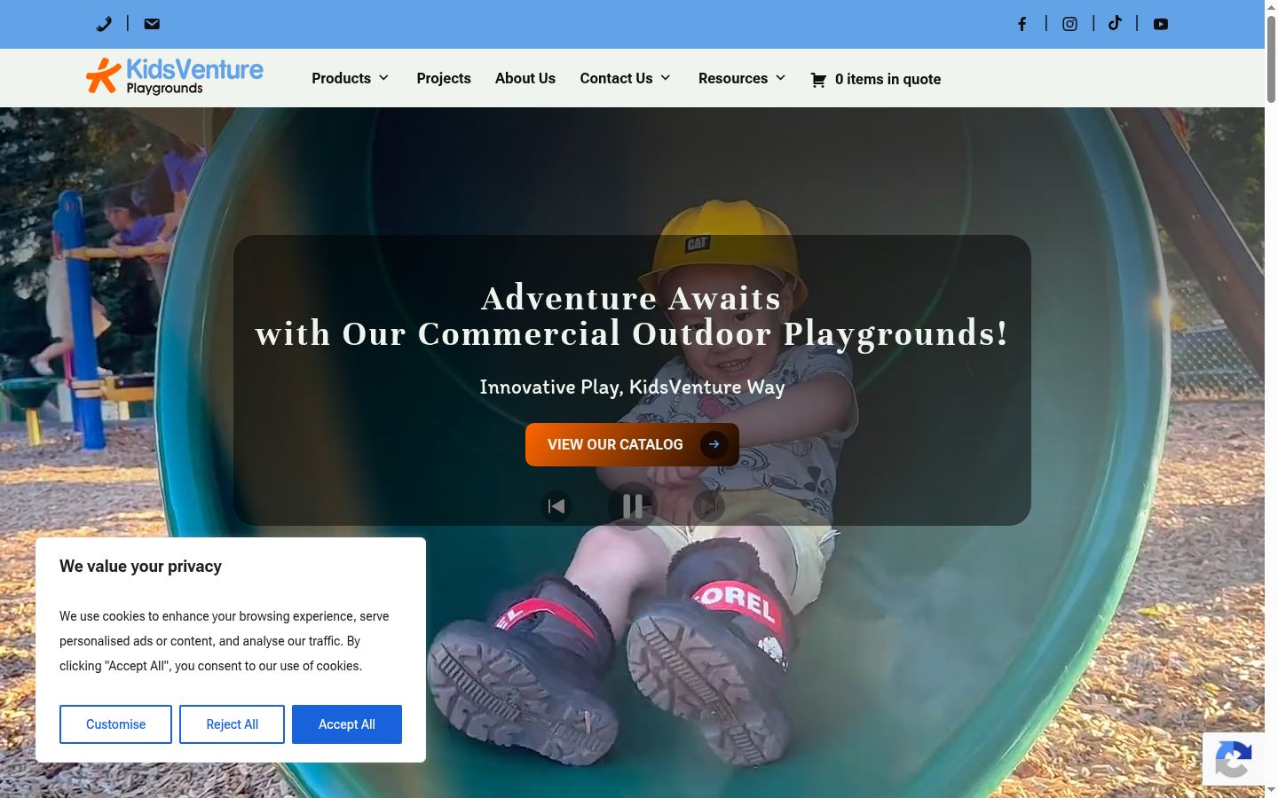 Screenshot of the consent banner shown before any interaction