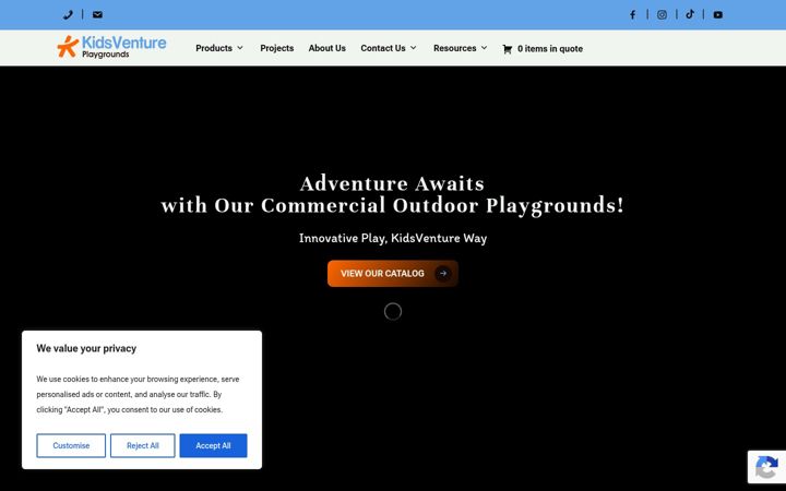 Screenshot of kidsventureplaygrounds.com