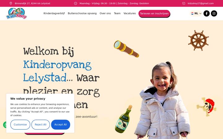 Screenshot of kidz-ahoy.nl
